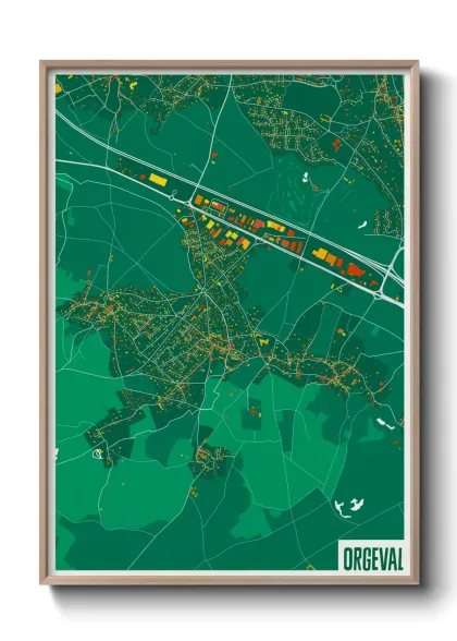 Une affiche de carte sur Orgeval
