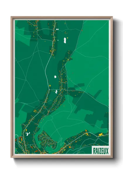 Une affiche de carte sur Raizeux