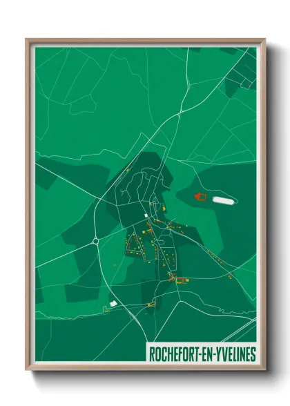 Une affiche de carte sur Rochefort-en-Yvelines