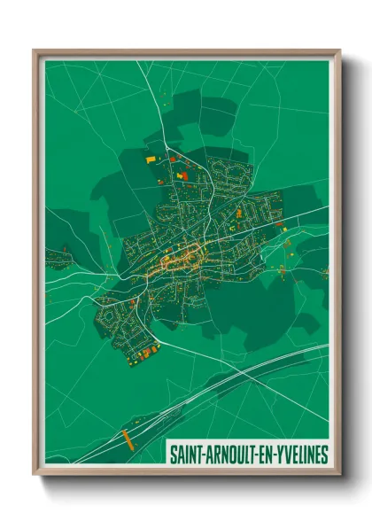 Une affiche de carte sur Saint-Arnoult-en-Yvelines