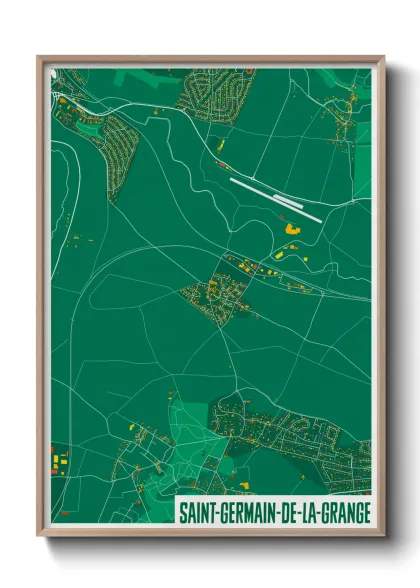 Une affiche de carte sur Saint-Germain-de-la-Grange