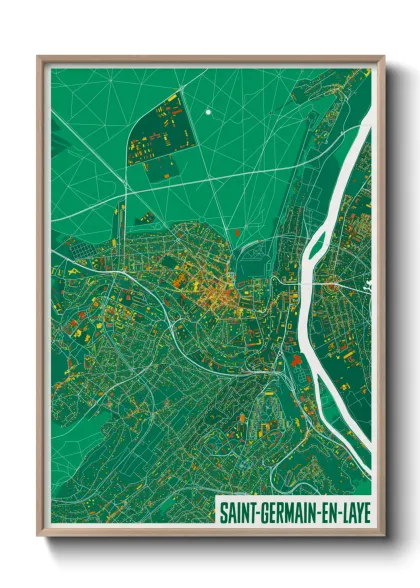 Une affiche de carte sur Saint-Germain-en-Laye