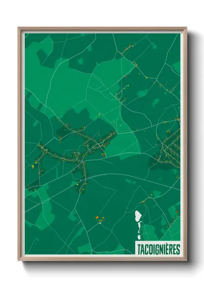 Une affiche de carte sur Tacoignières