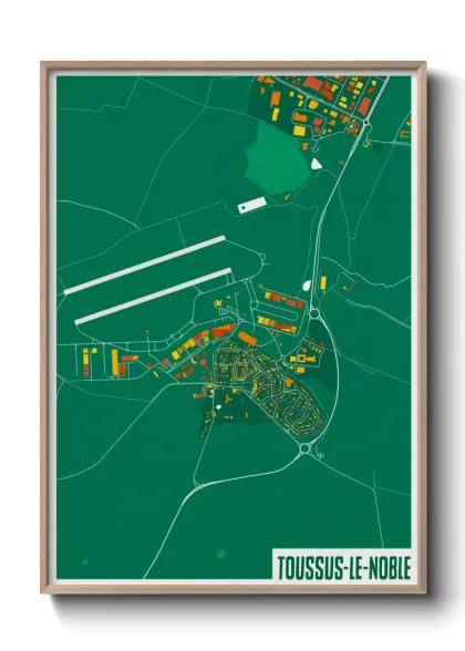 Une affiche de carte sur Toussus-le-Noble