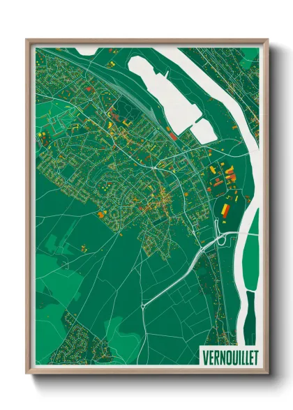 Une affiche de carte sur Vernouillet