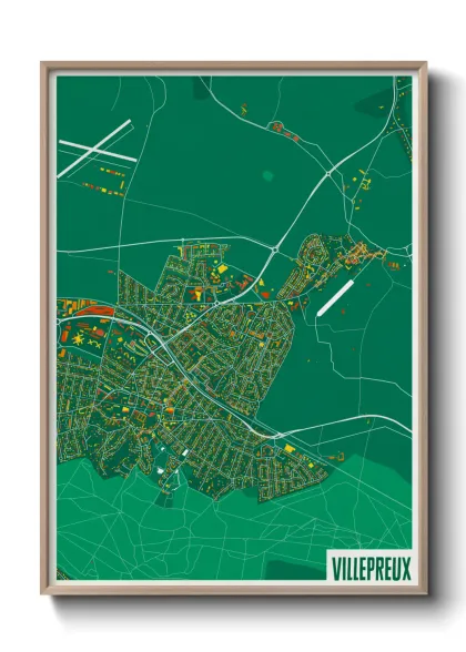 Une affiche de carte sur Villepreux