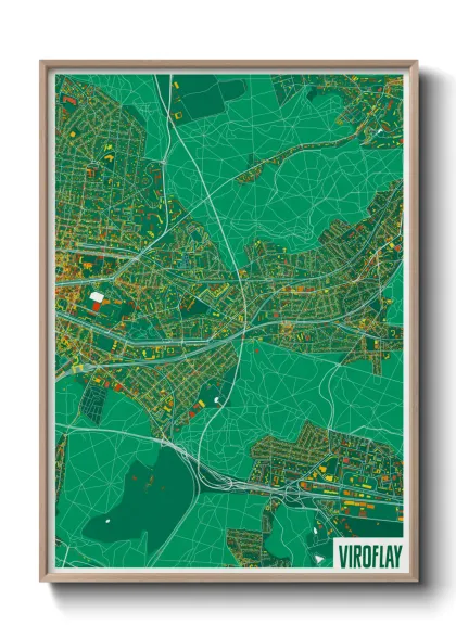Une affiche de carte sur Viroflay