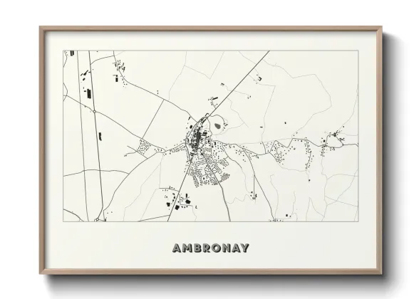 Une affiche de carte sur Ambronay
