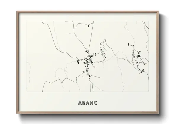 Une affiche de carte sur Aranc