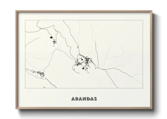 Une affiche de carte sur Arandas