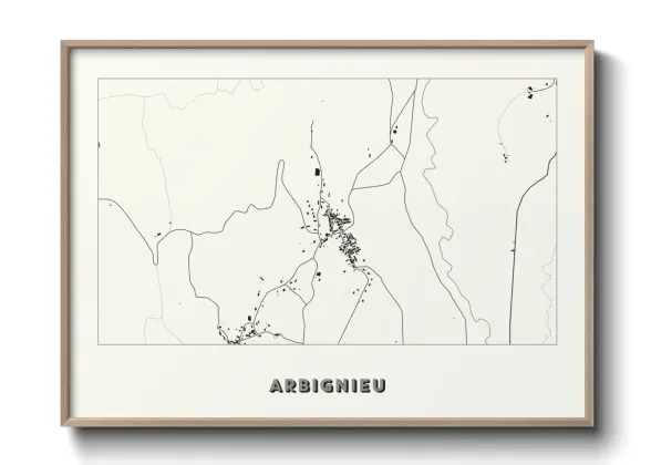 Une affiche de carte sur Arbignieu