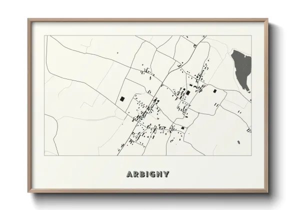 Une affiche de carte sur Arbigny
