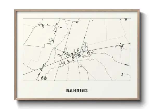 Une affiche de carte sur Baneins