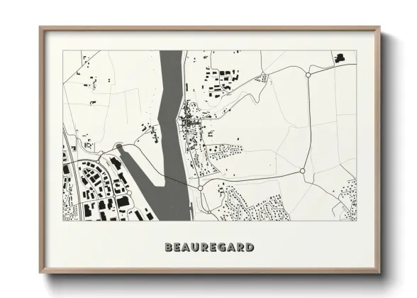 Une affiche de carte sur Beauregard