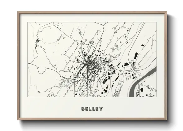 Une affiche de carte sur Belley