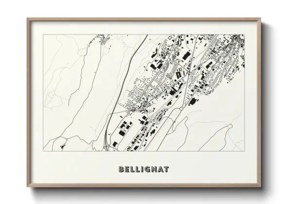 Une affiche de carte sur Bellignat