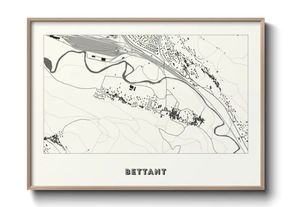 Une affiche de carte sur Bettant
