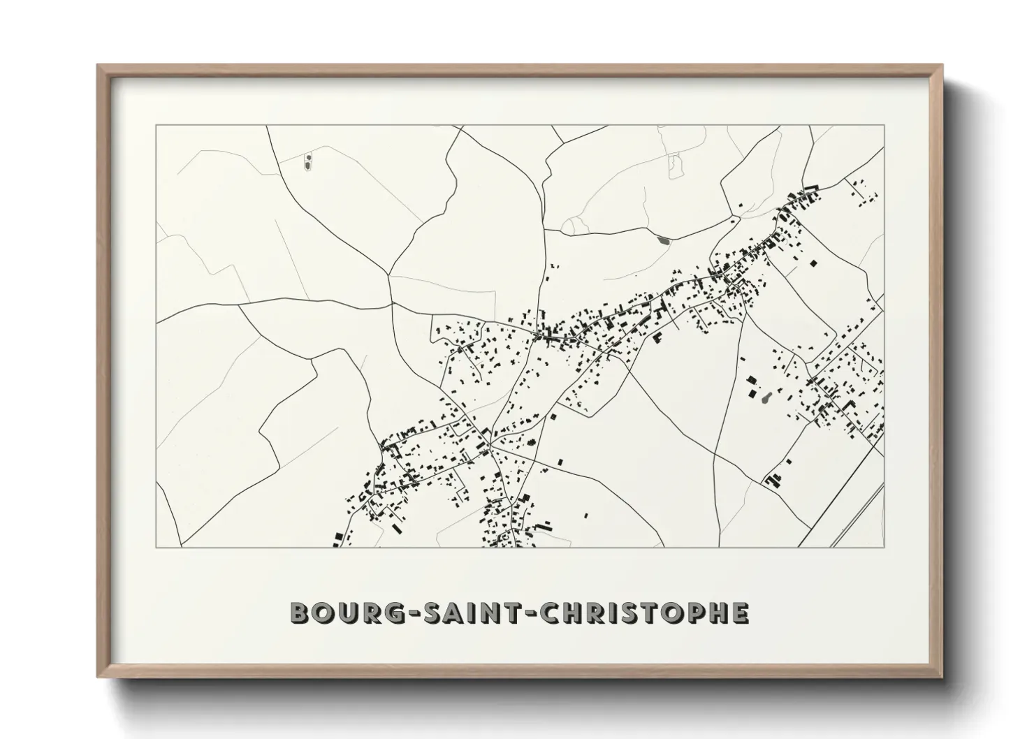 Un poster carteBourg-Saint-Christophe