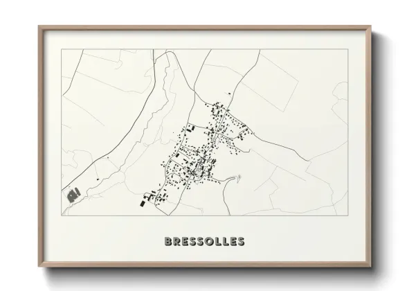 Une affiche de carte sur Bressolles