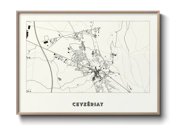 Une affiche de carte sur Ceyzériat