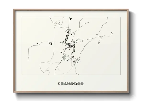 Une affiche de carte sur Champdor