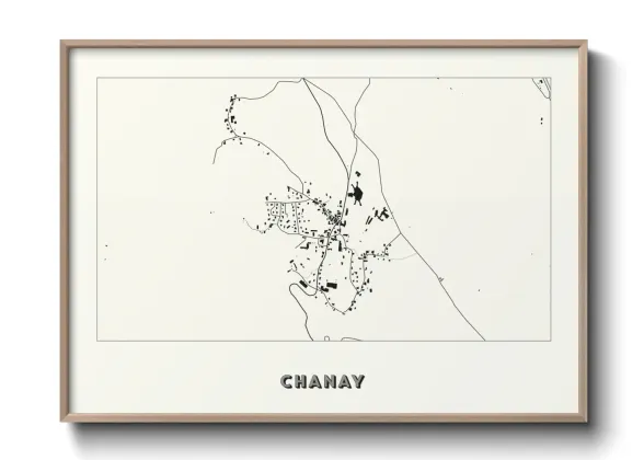 Une affiche de carte sur Chanay