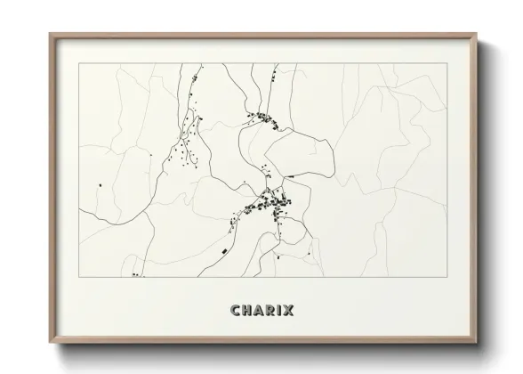 Une affiche de carte sur Charix