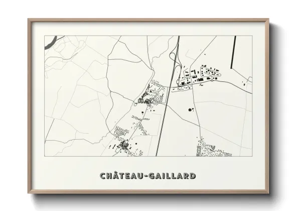 Une affiche de carte sur Château-Gaillard