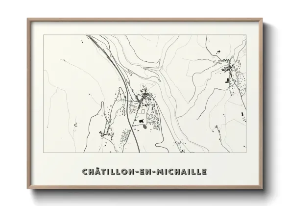 Une affiche de carte sur Châtillon-en-Michaille