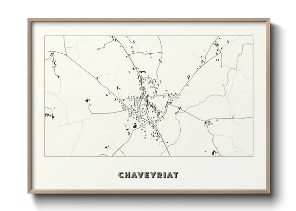 Une affiche de carte sur Chaveyriat