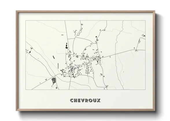 Une affiche de carte sur Chevroux