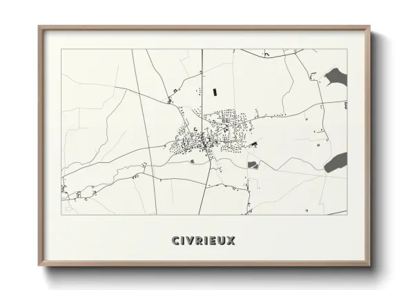 Une affiche de carte sur Civrieux