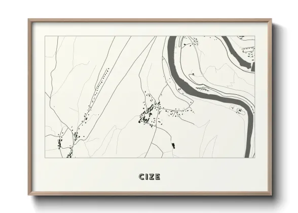 Une affiche de carte sur Cize