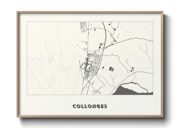 Une affiche de carte sur Collonges