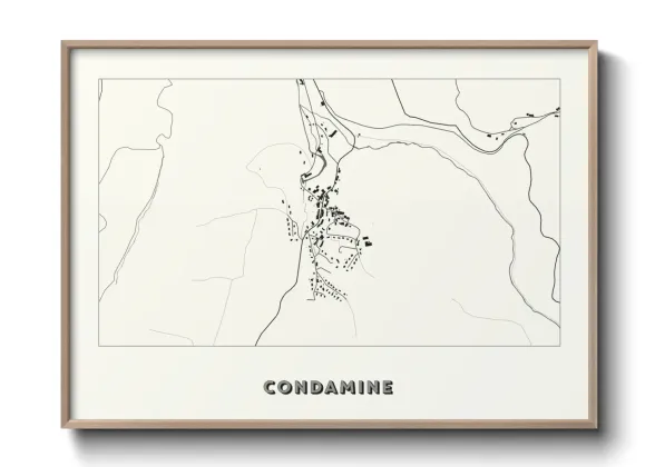 Une affiche de carte sur Condamine