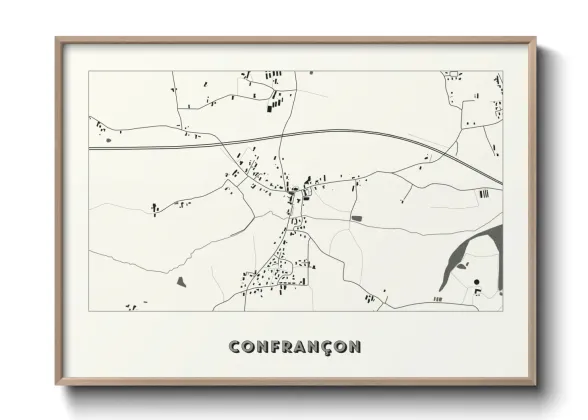 Une affiche de carte sur Confrançon