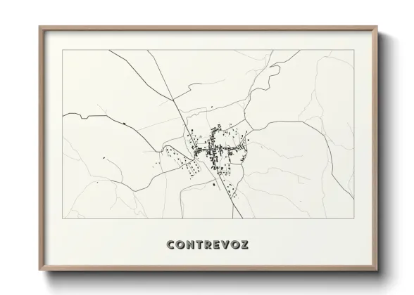 Une affiche de carte sur Contrevoz