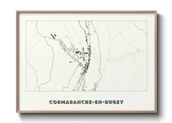 Une affiche de carte sur Cormaranche-en-Bugey