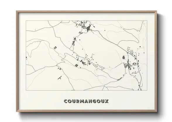 Une affiche de carte sur Courmangoux