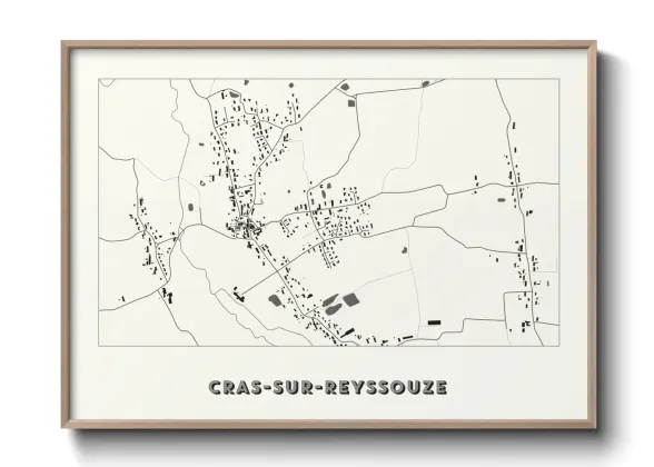 Une affiche de carte sur Cras-sur-Reyssouze