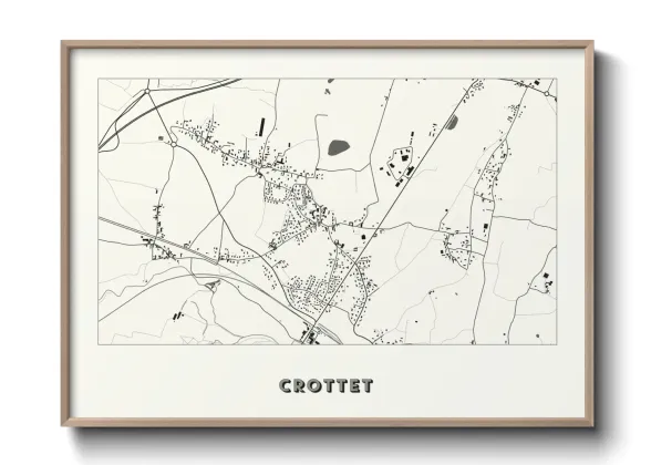 Une affiche de carte sur Crottet
