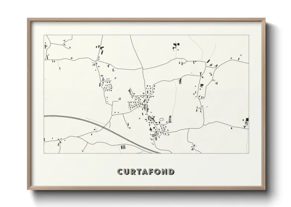 Une affiche de carte sur Curtafond