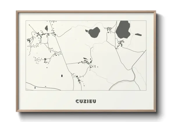 Une affiche de carte sur Cuzieu