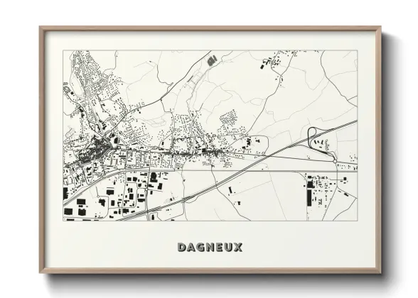 Une affiche de carte sur Dagneux