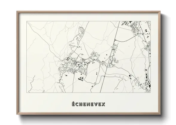 Une affiche de carte sur Échenevex