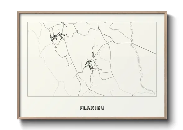 Une affiche de carte sur Flaxieu