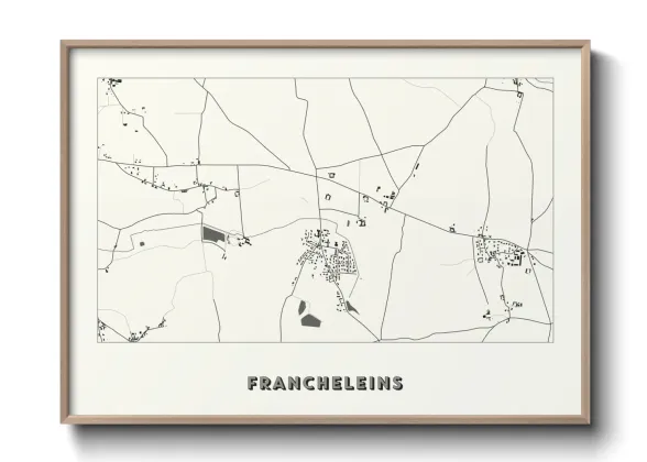 Une affiche de carte sur Francheleins