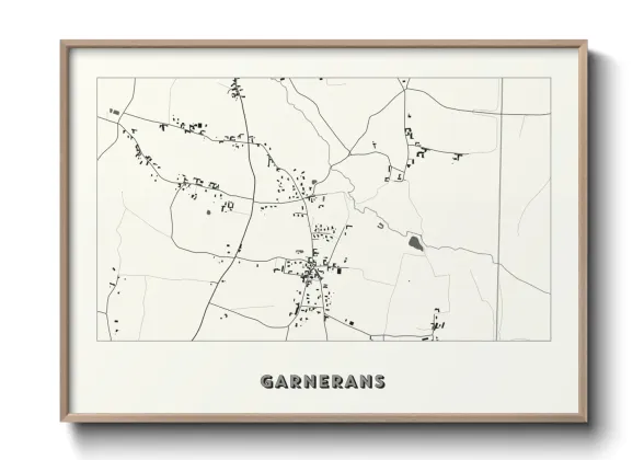 Une affiche de carte sur Garnerans