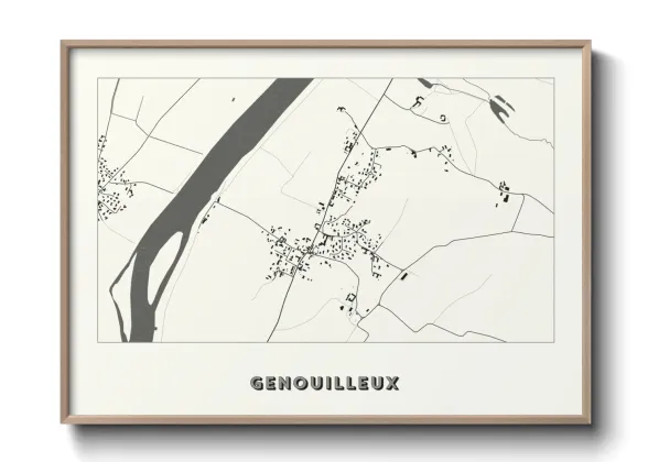 Une affiche de carte sur Genouilleux