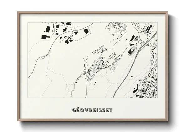 Une affiche de carte sur Géovreisset